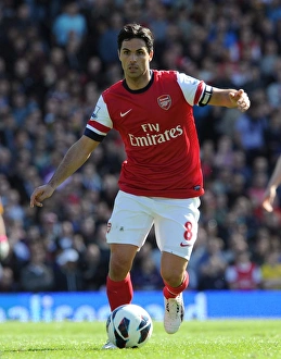 Fulham v Arsenal 2012-13 Collection: Mikel Arteta (Arsenal). Fulham 0: 1 Arsenal. Barclays Premier League. Craven Cottage