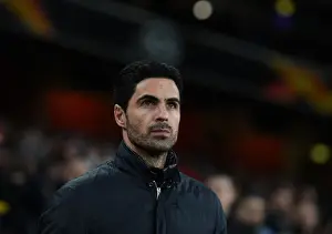 Arsenal V Olympiacos 2019-20 Prints: Mikel Arteta: Arsenal Head Coach Prepares for Europa League Clash Against Olympiacos