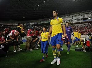Mikel Arteta (Arsenal) leads out the team. Uwara Red Diamonds 1: 2 Arsenal. Pre Season Friendly