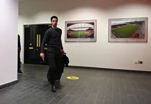 Mikel Arteta Before Arsenal vs. Leeds United, Premier League 2021-22