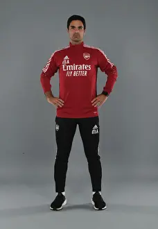 Arsenal Photocall 2021-22 Prints: Mikel Arteta at Arsenal's 2021-22 First Team Photocall