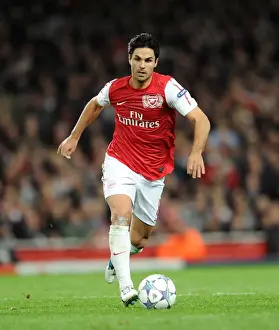 Arsenal V Marseille 2011-12 Prints: Mikel Arteta: Arsenal's Unbeaten Leader in UEFA Champions League Group F (vs Marseille)