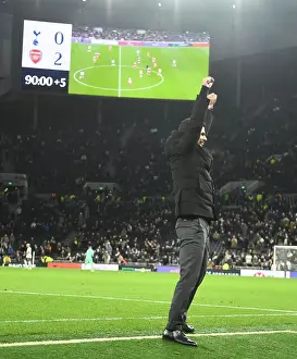 Mikel Arteta Celebrates Arsenal's Premier League Victory over Tottenham Hotspur