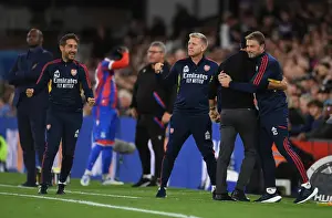 Mikel Arteta Celebrates Arsenal's Second Goal Against Crystal Palace in 2022-23 Premier League