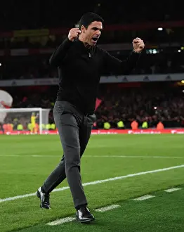 Mikel Arteta Celebrates Arsenal's Victory Over Liverpool in the 2022-23 Premier League