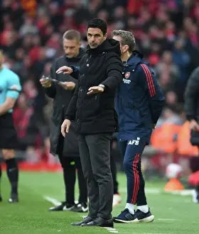 Liverpool V Arsenal 2022-23 Prints: Mikel Arteta Faces Off Against Liverpool: Premier League Clash of Titans 2022-23