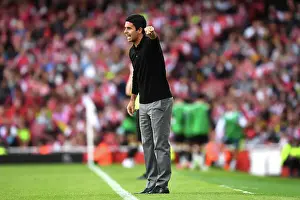 Arsenal V AS Monaco 2023-24 Prints: Mikel Arteta Gives Instructions: Arsenal vs AS Monaco, Emirates Cup 2023-24