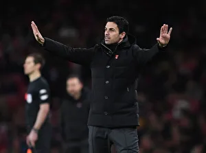 Arsenal V Brighton And Hove Albion - Carabao Cup 2022-23 Prints: Mikel Arteta Guides Arsenal in Carabao Cup Clash Against Brighton (2022-23)
