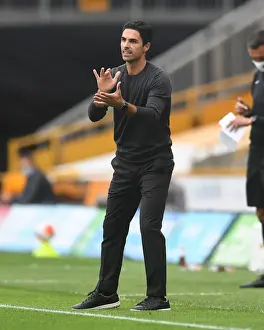 Wolverhampton Wanderers V Arsenal 2019-20 Prints: Mikel Arteta Guides Arsenal in Wolverhampton Clash (Premier League 2019-2020)