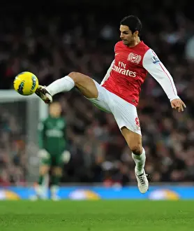 Arsenal V Queens Park Rangers 2011-12 Prints: Mikel Arteta Leads Arsenal in the 2011-12 Premier League: Arsenal vs Queens Park Rangers