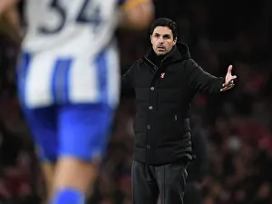 Arsenal V Brighton And Hove Albion - Carabao Cup 2022-23 Prints: Mikel Arteta Leads Arsenal Against Brighton in Carabao Cup Showdown (2022-23)