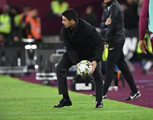 West Ham United V Arsenal - Carabao Cup 2023-24 Prints: Mikel Arteta Leads Arsenal in Carabao Cup Clash against West Ham United
