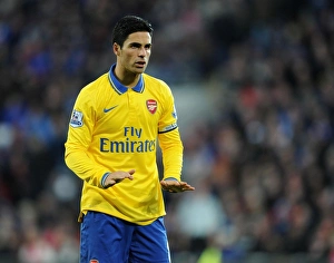 Cardiff City V Arsenal 2013-14 Prints: Mikel Arteta Leads Arsenal in Cardiff (2013-14)