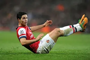 Arsenal V Schalke 04 2012-13 Prints: Mikel Arteta Leads Arsenal in Champions League Battle against Schalke 04 (2012)