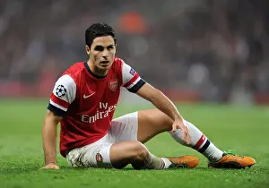 Arsenal V Schalke 04 2012-13 Prints: Mikel Arteta Leads Arsenal in Champions League Clash against Schalke 04 (2012)