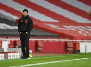 Mikel Arteta Leads Arsenal in Empty Emirates: Premier League Showdown vs. Tottenham, 2021