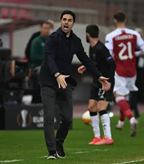 Arsenal V SL Benfica 2020-21 Prints: Mikel Arteta Leads Arsenal in Europa League Clash against SL Benfica (Piraeus, 2021)