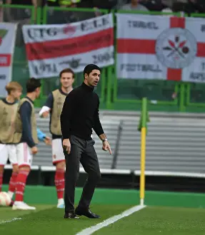 Sporting Lisbon V Arsenal 2022-23 Prints: Mikel Arteta Leads Arsenal in Europa League Clash against Sporting Lisbon