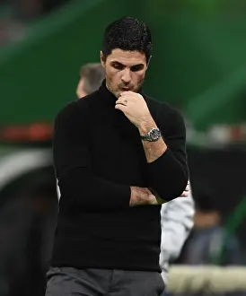 Sporting Lisbon V Arsenal 2022-23 Prints: Mikel Arteta Leads Arsenal in Europa League Clash against Sporting Lisbon