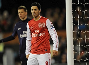 Fulham V Arsenal 2011-12 Prints: Mikel Arteta Leads Arsenal at Fulham, Premier League 2011-12