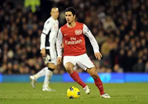 Fulham V Arsenal 2011-12 Prints: Mikel Arteta Leads Arsenal Against Fulham in Premier League Clash (2011-12)