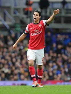 Mikel Arteta Leads Arsenal at Goodison Park (Everton vs Arsenal, Premier League 2013/14)