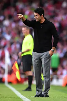 Arsenal V AS Monaco 2023-24 Prints: Mikel Arteta Leads Arsenal: Instructions at Emirates Cup 2023-24 (Arsenal vs AS Monaco)
