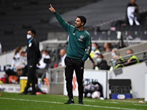 MK Dons v Arsenal 2020-21 Collection: Mikel Arteta Leads Arsenal in Pre-Season Match Against MK Dons (2020-21)