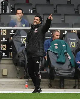 MK Dons V Arsenal 2020-21 Prints: Mikel Arteta Leads Arsenal in Pre-Season Match against MK Dons (2020-21)
