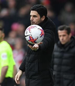 Fulham v Arsenal 2022-23 Collection: Mikel Arteta Leads Arsenal in Premier League Battle at Fulham, March 2023
