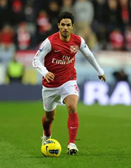 Wigan Athletic V Arsenal 2011-12 Prints: Mikel Arteta Leads Arsenal in Premier League Battle against Wigan Athletic (2011-12)