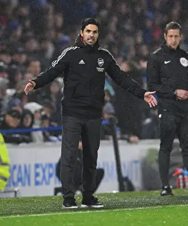 Brighton And Hove Albion V Arsenal 2021-22 Prints: Mikel Arteta Leads Arsenal in Premier League Clash against Brighton & Hove Albion