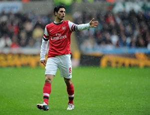Swansea City V Arsenal 2012-13 Prints: Mikel Arteta Leads Arsenal Against Swansea City, 2013