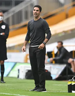 Wolverhampton Wanderers V Arsenal 2019-20 Prints: Mikel Arteta Leads Arsenal at Wolverhampton Wanderers, Premier League 2019-2020