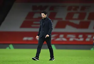 Arsenal V Southampton 2020-21 Prints: Mikel Arteta Leads Empty Emirates: Arsenal vs Southampton, Premier League 2020-21