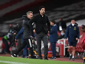 Arsenal V Villarreal 2020-21 Prints: Mikel Arteta Leads Empty Emirates: Arsenal's Europa League Semi-Final Battle against Villarreal