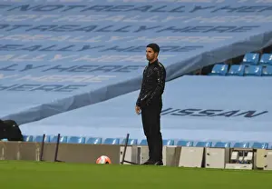 Manchester City V Arsenal 2019-20 Prints: Mikel Arteta at Manchester City vs Arsenal FC - Premier League Showdown (2019-20)