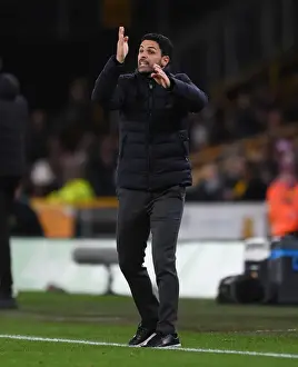 Wolverhampton Wanderers V Arsenal 2021-22 Prints: Mikel Arteta at Molineux: Arsenal Manager Faces Wolverhampton Wanderers in Premier League Showdown