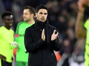 Images Dated 1st November 2023: Mikel Arteta Post-Match: Arsenal's Carabao Cup Defeat at West Ham United