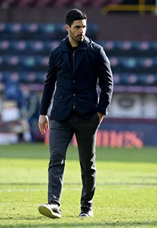Images Dated 6th March 2021: Mikel Arteta Post-Match at Empty Turf Moor: Burnley vs. Arsenal, Premier League 2021