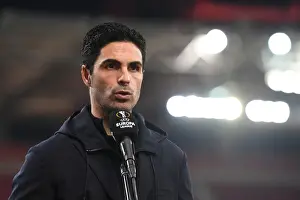 Arsenal V SL Benfica 2020-21 Prints: Mikel Arteta Pre-Match Press Conference: Arsenal FC vs SL Benfica