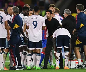 Mikel Arteta Rallies Arsenal Team During Intense Crystal Palace Clash, 2022-23 Premier League