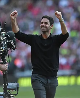 Arsenal V Manchester United 2023-24 Prints: Mikel Arteta Reacts After Arsenal's Clash Against Manchester United (2023-24)