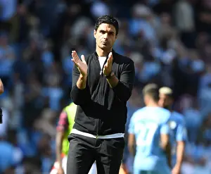 Manchester City V Arsenal 2021-22 Prints: Mikel Arteta Salutes Arsenal Fans after Manchester City Rivalry