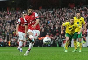 Mikel Arteta scores Arsenals 1st goal from the penalty spot. Arsenal 3: 1 Norwich City