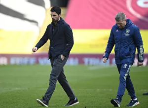Mikel Arteta and Steve Round: Burnley vs Arsenal, Premier League 2021 - Behind Closed Doors
