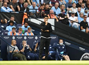 Images Dated 28th August 2021: Mikel Arteta vs Pep Guardiola: Clash of the Coaches - Arsenal vs Manchester City (2021-22)