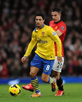 Manchester United V Arsenal 2013-14 Prints: Mikel Arteta vs. Robin van Persie: Clash of the Titans - Manchester United vs