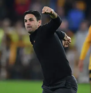 Mikel Arteta's Celebration: Arsenal Secure Victory Over Wolverhampton Wanderers in Premier League