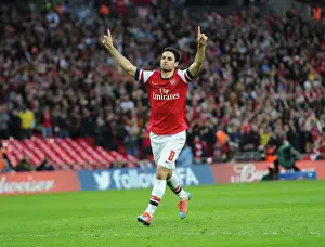 Arsenal V Wigan Athletic - FA Cup Semi Final 2014 Prints: Mikel Arteta's Decisive Penalty: Arsenal Advances to FA Cup Final